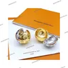 Alfabeto clássico 18K Glamour -Gold Gold Gold Silver Combating Designer Brincos da marca Carta de joalheria Letra Brincho Casamento Chirstmas Gift Lady Designer Stud Brincos