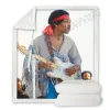 Jimi Hendrix 3D Print Sherpa Filt Rectangle Filtstextiler Fleece Wearable Filt Throw Choilt Home Decor K01