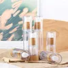 Storage Bottles 50ml 80ml 100ml 120ml Luxury Packaging Bamboo Airless Bottle Wooden Skincare Cosmetic Pump For Face Cream