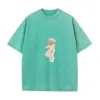 Summer Nowy trend: Pure Cotton T-shirt z obciążeniem vintage z dużym polo, zrelaksowane i szczupłe, nadruki dodają atrakcyjności mody