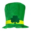 Berets St Patrick's Day Bash Party Green Hat Shamrock Velvet Tall Carnival Props Irish Fun Decoration