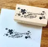 Jennyyuanzi Vintage Plum Blossom Rose be jezelf houten rubberen stempel voor doe -het -zelf scrapbooking foto albumkaart maken