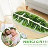 Mattor Green Leaf Mat Non-Slip Banana Shaped Badrum Ultra-Absorbent Matta Soft Microfiber Door Machine Washable