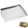 Narzędzia 2 Pack Grill Zestaw Basket ciężki stal nierdzewna akcesoria do grillowania do warzyw Kabob Krewetki i więcej BBQ