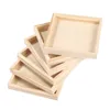 Plates Natural Wood Trays Craft Puzzle Wooden Jigsaw Puzzles Kids Blocks Storage Pallet