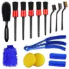 15/13pcs Kit de nettoyage de voiture Détails Détails Glans de nettoyage Gants éponges serviettes de voiture Nettoyer de brosse