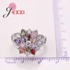 Cluster Rings Beautiful Girls Bling Jewelry Finger Accessories Fashion 925 Sterling Silver Ized Cubic Zircon Flower Shape