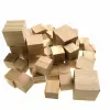 Cubos de madeira de 1cm-5cm, blocos de madeira inacabados naturais para bloqueios quadrados de madeira para matemática, fabricação de quebra-cabeça, artesanato e projetos de bricolage