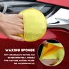 Car Round Waxing Sponges Wax Applicator Pad Round Foam Sponge Cleaning Tool Car Detailing Tools Car Wash Gloves