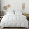 Tufted Dot Duvet Cover 3 Stück Set (1 Jacquard Bettdecke 2 Kissenbezüge) Weiche Mikrofaser mit Reißverschluss -Eckbindungen TJ9500