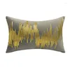 Pillow Gold Sliver Stripes Cover For Decorative Living Room White Gery Black Throw Pillows Luxury Light Pillowcase