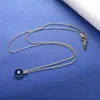 Pendants eslovecabin 925 plata esterlina colgante redondo simple collar de cadena larga para mujeres joyas finas minilistas de alta calidad joyería