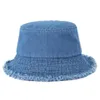 Berets bawełna bob panama letnia czapka słoneczna moda podróżne dżinsy na świeżym powietrzu Odwracalne rybak składane wiadra kobiety kobiety