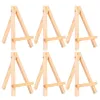 10pcs Desk tripod triángulo de madera de madera conveniente visualización de escritorio soporte de pintura mini de caballete para estudio casero (beige)