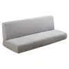 Stol täcker teal soffa vikbar bäddsoffa täcker fast färg futon armlöst slipcover polyester elastisk tyg all inclusive