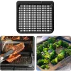 Fryers Cooking Tray Home Supplies Removable Mesh Rack Carbon Steel Air Fryer Kitchen Black Wear Resistant Replacement Part Oven