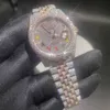 Luxury mirando completamente reloj helado para hombres mujer top artesanía única y caro diamante de mosang 1 1 5a relojes para hip hop industrial lujo 6421