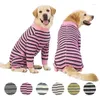 Hundekleidung Erholungsanzug nach weiblichen männlichen weichen Langarmbodysuit -Pyjamas für große mittelgroße Schuppen