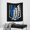 Tapestries Attack On Titan Wings Of Freedom Tapestry Wall Hanging Printed Shingeki No Kyojin INS Blanket Room Decor Tapiz