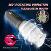 Elétrico elétrico automático 360 ° Girando o pistão masculino de pistão masculino Copo da vagina Real Brinquedos de sexo de vibrador oral para adultos homens 240402