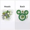 Decorative Flowers X6HD Artificial Summer Wreath Bowknot For Front Door Farmhouse Garden Wedding Party Decorations