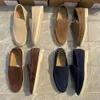 2024 New Casual Shoes Valk Moccasins for Mens 빈티지 브라운 살구 가죽 로이퍼 디자이너 피아나 런닝 스니커 로로 플랫 트레이너 야외 여행용 테니스 신발 테니스 신발