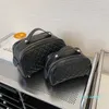 2024 نساء حقيبة تخزين كبيرة في سحاب مزدوجة سحاب حقيبة مصمم الأثرية الأسود
