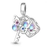 Gemystones en vrac 2024 925 Sterling Silver Pink Flower Series Perles de pendentif bricolage DIY FIT CHARMS BRACKET