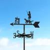 Hunter e Hound Weathervane Silhouette Art Black Metal Wind Sannes ao ar livre Decorações Jardim para o Rodado de Yard Yard