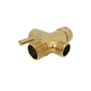 G7/8 "G1/2" T-Adapter Wasserhahn Wasserhahn 3-Wege Gold-Plating Edelosenvalve Diverter Messinger für Toilettenduschkopf Tee