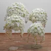 White Rose Butterfly Orchid Hydrangea Artificial Flower Ball 5 sizes Wedding Table Centerpiece Event Stage Props Window Display