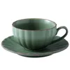 Cups Saucers Keramik Espresso für Kaffee und Tee Tassen Set süße Tassen Kaffee Sets Topf Blase Teetasse Saucer Getränkübung Küche Essbar