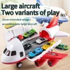 Childrens Toy Airplane Boy Car Stor överdimensionerad droppbeständig pussel Multifunktionell deformation Simulerad Airliner Model 240328