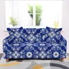 Couvre-chaise Couvercle de canapé élastique des fleurs bleues vintage de haute qualité 1/2/3/4 canapé de canapé anti-fasse