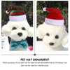 Dog Apparel 2 Pcs Pet Santa Hat Holiday Headgear Gift Decor Christmas Velvet Headwear Supplies