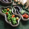 Plates Decorative Home Fruit Vintage Plate Wabi-sabi Table Cloud Solid Year Wind Shaped Wood Snack Trays Ornaments