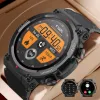 Regardez les sports extérieurs Smart Watch pour les hommes Bluetooth appelez SmartWatch Fitness Tracker Long Battery Life Wristwatch pour Android iOS