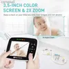 Baby Monitors Wireless Baby Monitor 3,5-tums LCD-skärm Display Baby Night Vision Camera Tvåväg Ljudtemperatur Sensor Ekologiskt läge Lullabyc240412