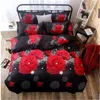 Sängkläder sätter 3D Rose Leopard Set Children Bed Linne Fashion Digital Printing Bedclothes Däcke Cover CN Twin för vuxna