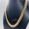 12mm 20 tum 14K Solid Gold Link Chain Necklace Real 14K Yellow Gold Necklace Miami Cuban Chain