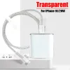 Transparenter Kabel Wickler-Beschützer für iPhone 18W 20W Ladegerät Abdeckungsfall schneller Ladedatenkabelkopf Anti-Bite-Schutz