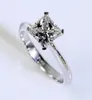 Princess Cut 1ct Lab Diamond Angeli Diamond Originale 925 Sterling Silver Engagement Anelli per matrimoni per donne Gift per gioielli con pregiudizi da sposa 3182768