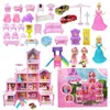 Girls Roombox DIY Dollhouse Accessories Furniture Kit Princess Dream Castle Villa Assemble Doll House Kid Pretend Play Toys Gift 240328