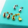 Silver post, 14k gold Women teardrop earrings 925s engraving stud earring