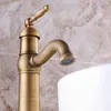 Robinets d'évier de salle de bain Dessin de câble de robinet antique tout cuivre européen froid et mélange de robinets d'eau bassin de légumes