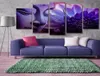 5 Pieces Abstract purple Lotus flower Buddha Print Painting Decoration Home Wall Pictures for Kitchen No Frame6554308