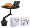 Adjustable Car Cup mounts Drink Coffee Bottle Organizer Accessories Food Tray Automobiles Table for Burgers French Fries phone hol9933048