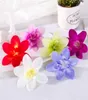 100pcs Colorful Artificial Flower Head New Styles Artificial Orchid Silk Craft Fleurs pour le mariage Décoration de la salle de Noël5954262