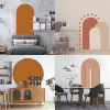 Boho Morandi Abstract łukowe naklejeka ścienne duże geometryczne naklejki ścienne Nordic Style salon pokój dziecięcy Domowe dekoracje wnętrz