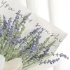 Dekorative Blumen 1PC Künstliche Lavendelbündel gefälschte Pflanzen Hochzeitsstrauß Bouquet Home Office Tisch Party DIY POFORY PROFORE ENDECKER
